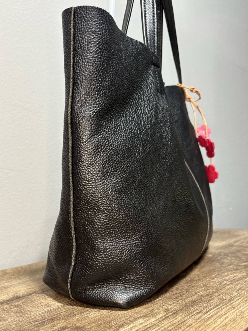 Damero Leather Shopping Tote - Picture 5 of 9